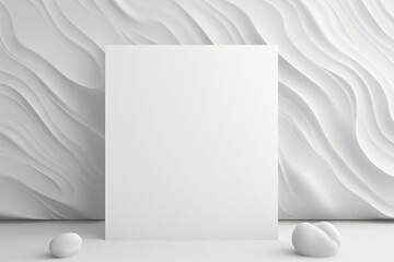 Elegant blank page with a 3D mockup
