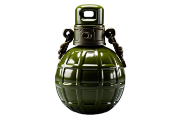 Hand grenade isolated on PNG Background. Generative Ai.
