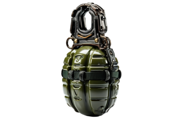 Hand grenade isolated on PNG Background. Generative Ai.