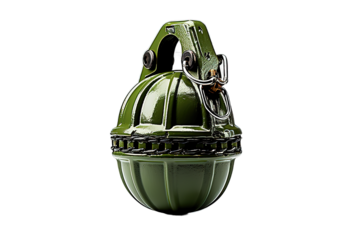 Hand grenade isolated on PNG Background. Generative Ai.