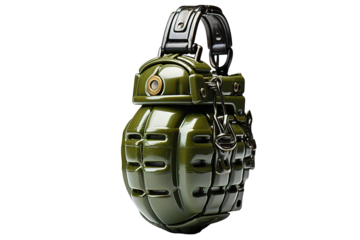 Hand grenade isolated on PNG Background. Generative Ai.