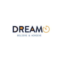 Dream typography t shirt design vector