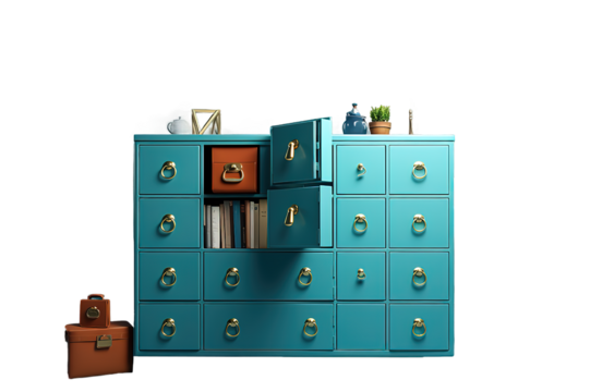 Cloud computing online backup isolated on PNG Background. Generative Ai.