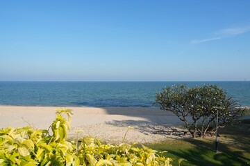 Seaside view from beach front in afternoon time in cha am district ,Thailand. © P. Lesley