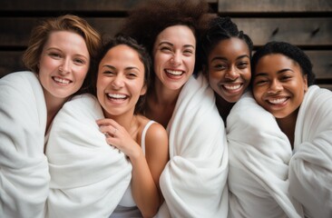 Day Spa Enjoyment with Smiling Women