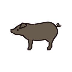 豚　豚肉　ブタ　家畜　イラスト