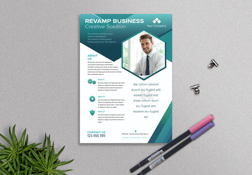 Batch36_Business Flyer with Green Accents