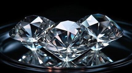 diamond on black HD 8K wallpaper Stock Photographic Image 