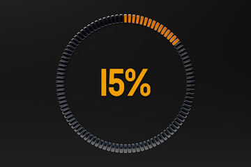 3d illustration of an indicator showing high risk. Normal  risk concept on  spedometer. Credit rating scale