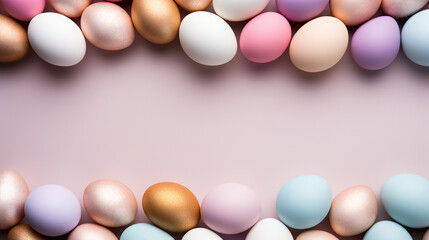 AI art Frame made of colorful eggs　カラフルな卵で作ったフレーム