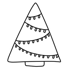 christmas tree doodle