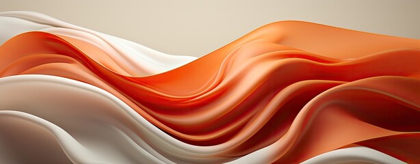 Abstract Silk Drapery in Peach Fuzz, Color of Elegance.