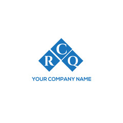 RCQ letter logo design on white background. RCQ creative initials letter logo concept. RCQ letter design.
