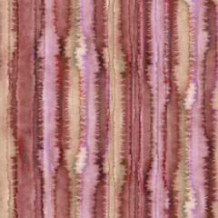Watercolor seamless striped pattern. Grunge texture of paint stains. Endless background of tie dye beige and brown. Laconic print.