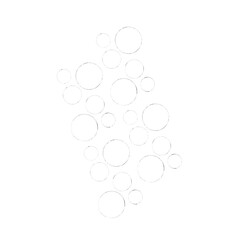Sawtooth circular shape. Illustration of many jagged circles. The blurred circles are arranged haphazardly.鋸歯状の円形。 多くのギザギザの円のイラスト。 ぼやけた円が無造作に配置されています。