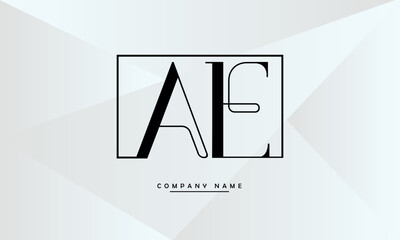 AE, EA, A, E Abstract Letters Logo Monogram