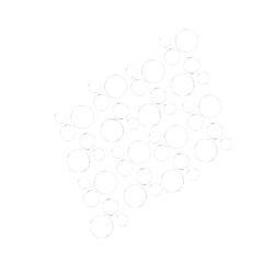 Sawtooth circular shape. Illustration of many jagged circles. The blurred circles are arranged haphazardly.鋸歯状の円形。 多くのギザギザの円のイラスト。 ぼやけた円が無造作に配置されています。