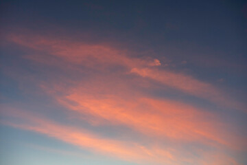 Pink cloud sky