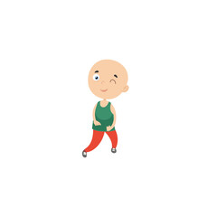cute little vector child pose in cute clothes kids apparel