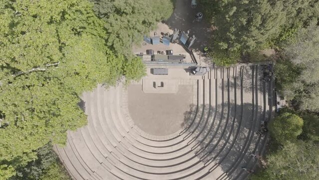 Lisbon, Portugal - A Daytime Perspective of the Keil do Amaral Amphitheater - Bird's Eye View
