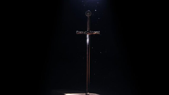King Arthur's sword in a ray of light