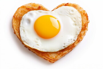 heart shape fried egg