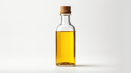 Bottle of cooking oil with cork cap,Oil bottle on white background
