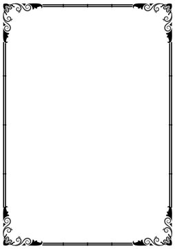 Thai pattern frame, vintage pattern border