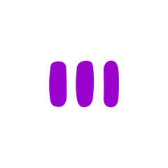 set of simple elements in purple element