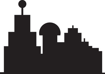 Silhouette City Skyline Illustration
