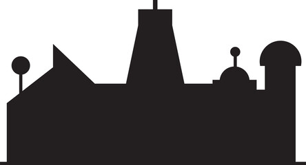 Silhouette City Skyline Illustration
