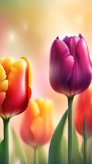 Red and yellow tulip wallpapers for I pad, Notebook cover, I phone, tab mobile high quality images.
