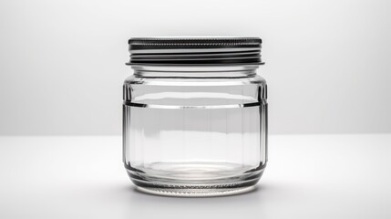 Shape Glass Canister isolated on white background