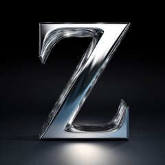 Z letter 3d symbol alphabet 