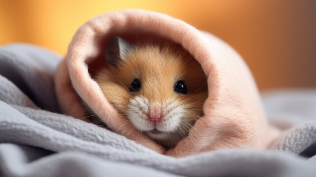 little cute hamster photography fur animal ai generated
