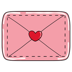 valentine clipart pink Envelope hearts