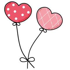 valentine clipart pink balloon hearts