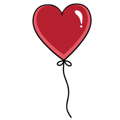valentine clipart red balloon hearts