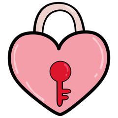 valentine clipart pink lock hearts