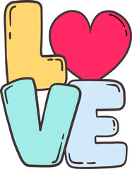 Cute Love Alphabet  (Valentine element)