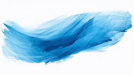 Soothing Tones: Isolated Blue Watercolor Brush Strokes for Creative Design Projects