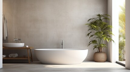 interior design background of bathtub bathroom