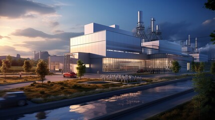 Obraz premium Construction for industrial development or city building construction sites with tower crane. Created with Generative AI