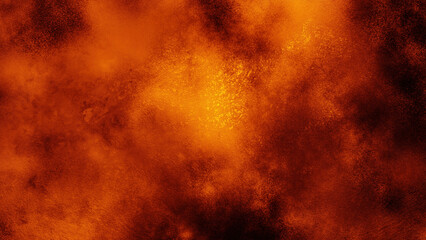 Burnt or burnt grunge wall background with brown-red gradient smoke effect