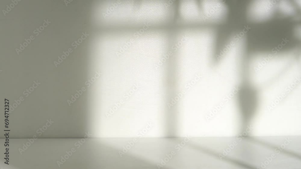 Poster empty room with window and plan shadow