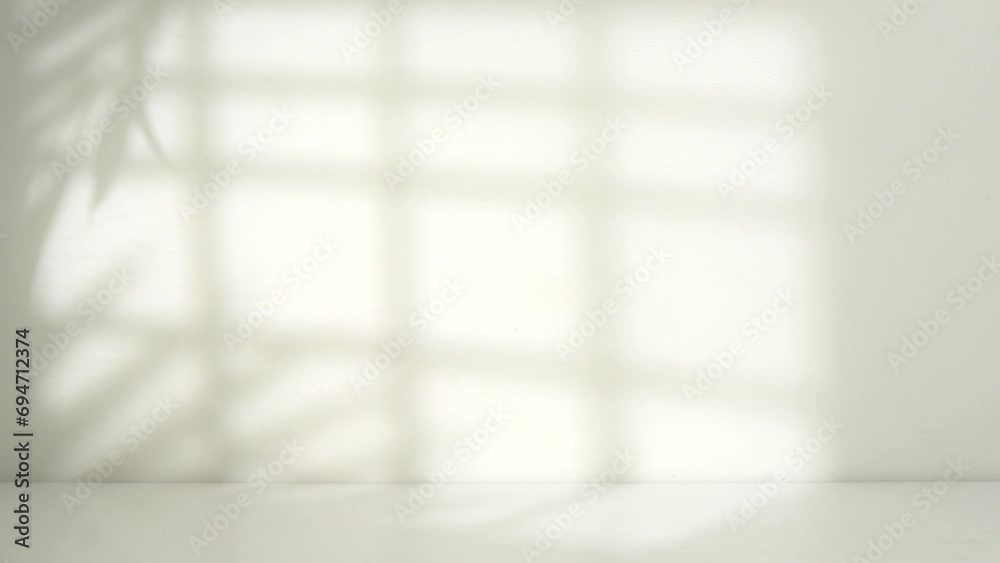 Poster empty white room with window shadow