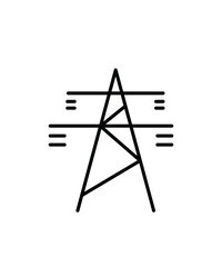 electrical pole icon, vector best line icon.