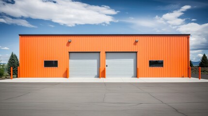 Straight Wall Steel Commercial Garage Building