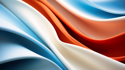 Fototapeta premium Abstract Flow of Warm and Cool Tones in a Soothing Wave-like Design