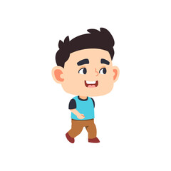 set of child poses in yellow clothes color